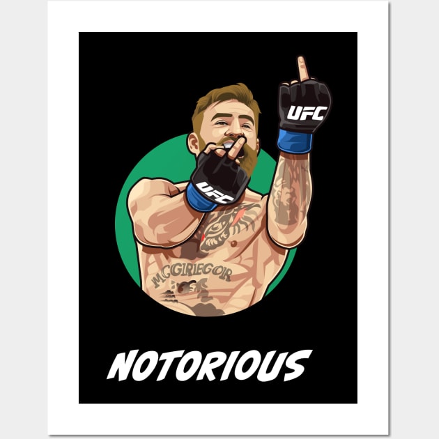 Conor McGregor Notorious Wall Art by MMA Fun